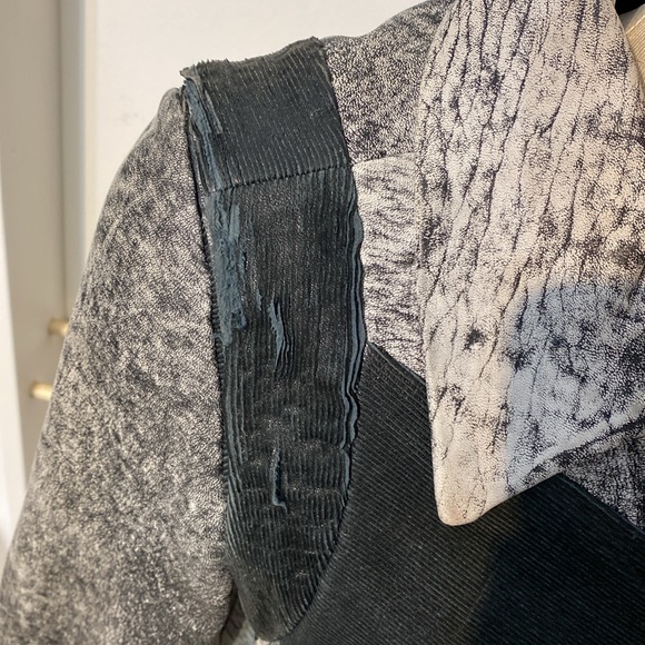 Francis Leon leather jacket grey and black size 1 - Picture 4 of 14